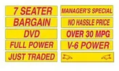 15″ Red & Yellow Windshield Slogan  EZ132