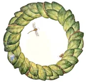 Anna Weatherley Exquisite Leaves Embossed Green Leaf Plate