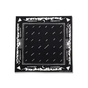 and wander Reflective Words Bandana Black