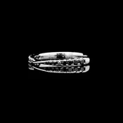 14K White Gold Angie Black Diamond Twist Band