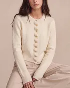 42POPS Ruffle Placket Cardigan - 30333