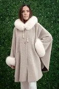 Camel Alpaca with Fox Trim
