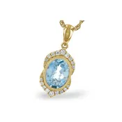 14KT Gold Aqua Necklace