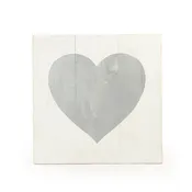 3ft Single Panel Heart Silver