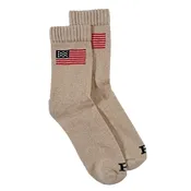 American Flag Cotton Marled Socks - Wheat/Natural
