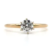 14KT Gold .75ct LG VVS2 F Diamond Solitaire Ring