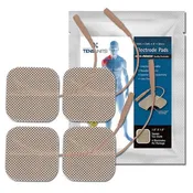 8 ELECTRODES Promo Premium Comfort Plus:  1.5" x 1.5" Square Tan Cloth Electrodes