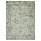10'1"x14'1" Hand Knotted Wool Gray Oushak Transitional Rug