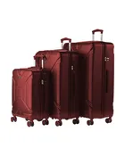 Diya Armored ABS 3 Piece 4 Wheel Luggage Set – 20", 26", 30" (86003)
