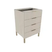 25" 4 Drawer Base Cabinet - with legs