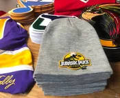 Beanie (Grey) with a Jurassic Puck crest / logo $29