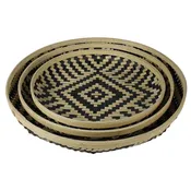Acoma Trays, Rattan - Set of 3