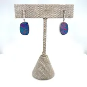 14K White Gold Doublet Opal Diamond Drop Earrings — David Reynolds Jewelry and Coin