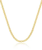 10K Yellow Gold 3mm Flat Mariner Chain