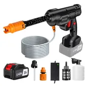 Cordless Car Wash Spray Gun Wireless Pressure Washer Nozzle Cleaner for Auto and Home Cleaning Machine