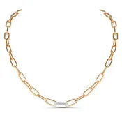 18" Single Diamond Link Necklace