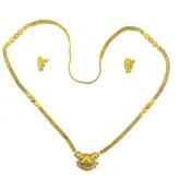 22K Gold Necklace and Earring Set - Lightweight Filigree Jewelry Set (35.7g)