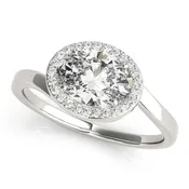 Oval Halo Engagement Bypass Vintage Ring Style LY71920