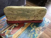 Chinese Dendritic Limestone on Wood Base