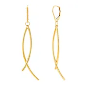 14k Yellow Gold Bypass Earrings -FRE068445Y