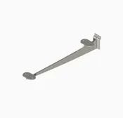 20″ Slatwall Heavy Duty Brackets for Wood & Glass Shelf, for 20″ – 22″ Shelf, Silver Frost Finish