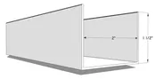 1½ x 2 x 1½ Receiving Channel