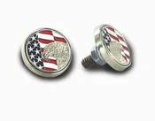 American Flag License Plate Bolts