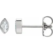 0.04 to 2 CTW Marquise Bezel-Set Stud Earrings