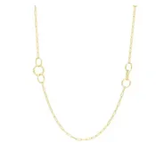 14K Circle Station Necklace