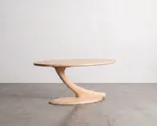 Cantilever Oval Coffee Table Solid Wood - Maple