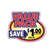 $1.00 - Value Pack Oval Label | Roll of 500