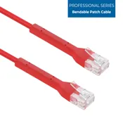 0.5Ft CAT6A UTP Bendable Slim Ethernet Network Cable 28AWG Red (Part Number – ATDS100550RD)