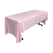 Checkered Rectangular Tablecloth 60 by 144-Inch