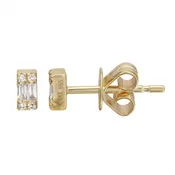 14 Karat Gold Bar Diamond Earrings