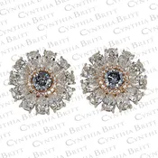 1.30 carat Intense Blue Diamond Earrings