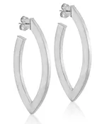 Alba Hoop Silver Earrings