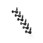D'Addario Auto-Trim Locking Tuning Machines 6 in-line, Black