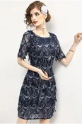 Black Sequin Tassel Party Dress