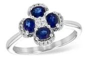 14kw Sapphire and Diamond Ring