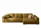 S9508  2PC. SECTIONAL LEATHER SOFA SET  WIDE CHAISE — Stendmar