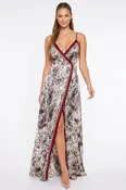 ADM319ER - LEOPARD PRINT WITH CONTRAST CAMI MAXI DRESS