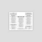 Cafe Menu (Black / White)