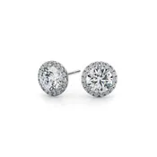 "Angel" Diamond Halo Stud Earrings 5/8ctw.