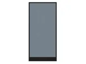 Configurable Acoustic Cubicle Partition Electric Hush Panel 3' x 6' Steel Blue Fabric Black Trim