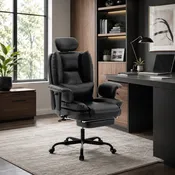 Alvik Ergonomic Office Chair with Footrest and Adjustable Headrest