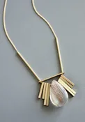 DECO QUARTZ BAR NECKLACE — JOHNNIE Q