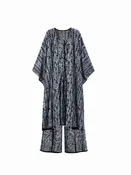 Adire Kimono Jacket and Jumpsuit Set