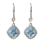 Aquamarine &amp;amp; Diamond Earring