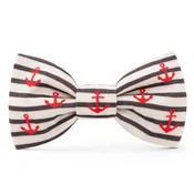 Anchor Embroidered Dog Bow Tie