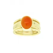 Carnelian Wire Edge Repoussé Ring